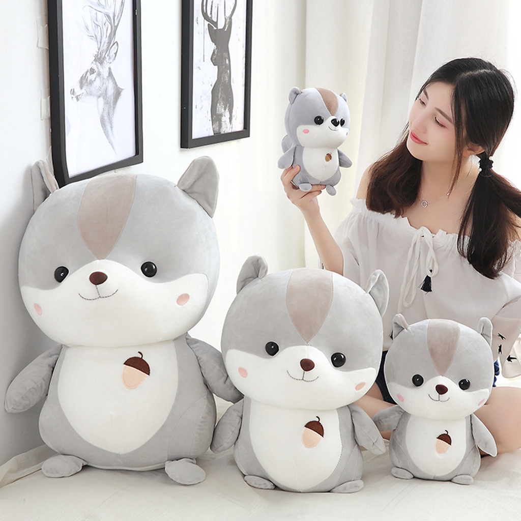 Boneka Tupai Lucu Hadiah Untuk Anak - Anak / Mainan Mewah Model Duduk