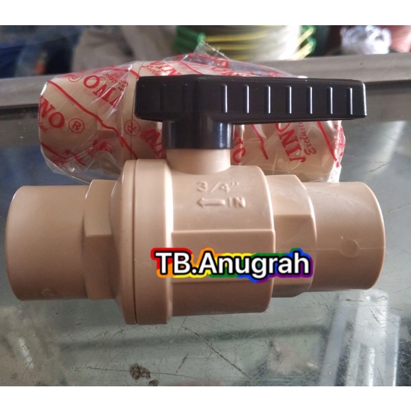 BALL VALVE STOP KRAN PENGATUR ALIRAN AIR UKURAN 3/4 INCH BAHAN PVC TEBAL MURAH / PENYAMBUNG PARALLON