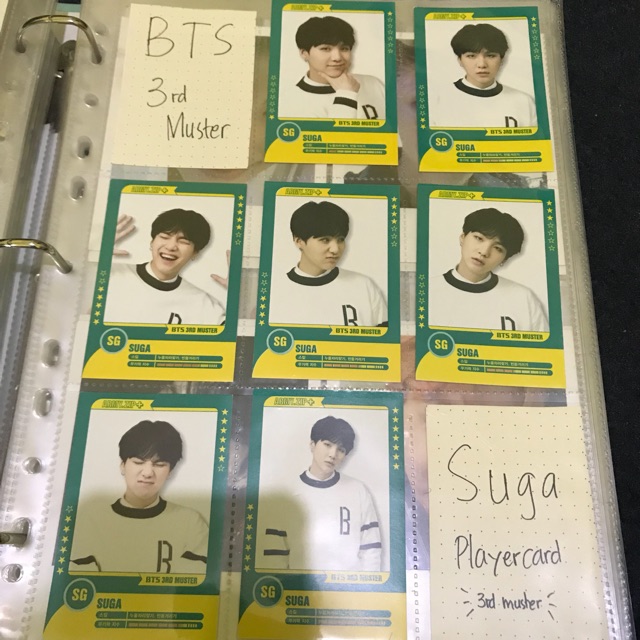 BTS SUGA 3rd MUSTER PLAYER CARD SET