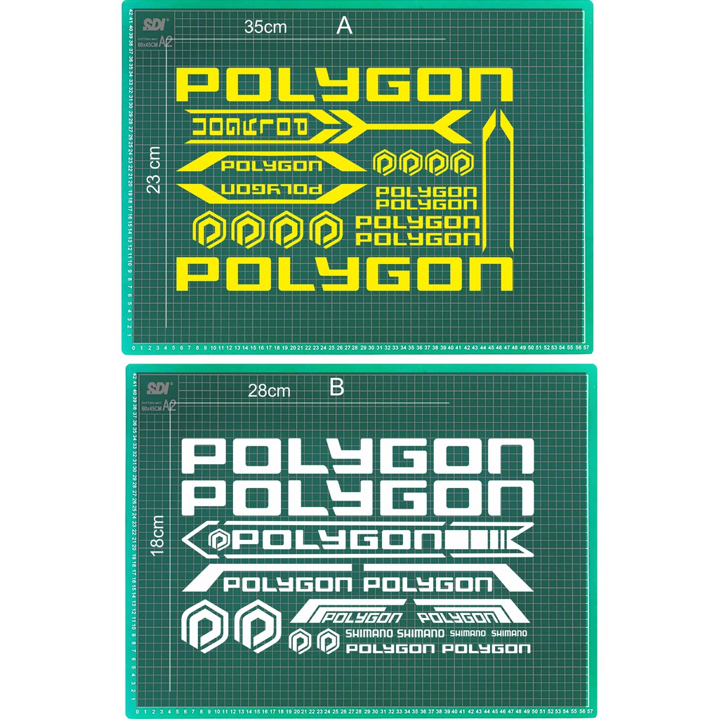 sticker cutting polygon shimano/cutting sticker/stiker polygon bike