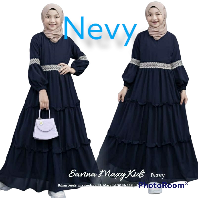 GAMIS ANAK BAHAN CERUTY BABYDOL  7-16 tahun/5 ukuran plus dewasa