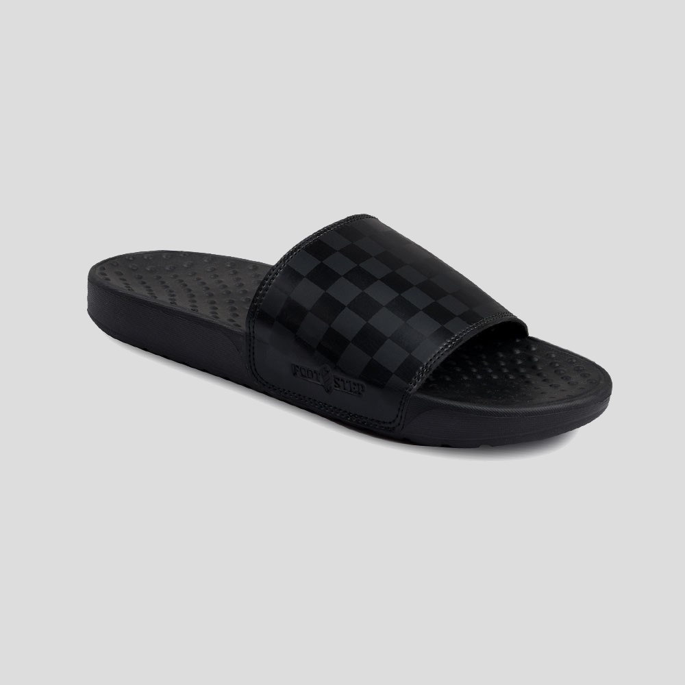 HEXA BLACK |ManNeedMe x FSTP| Sandal Slop Pria - Sendal Slip On Ringan