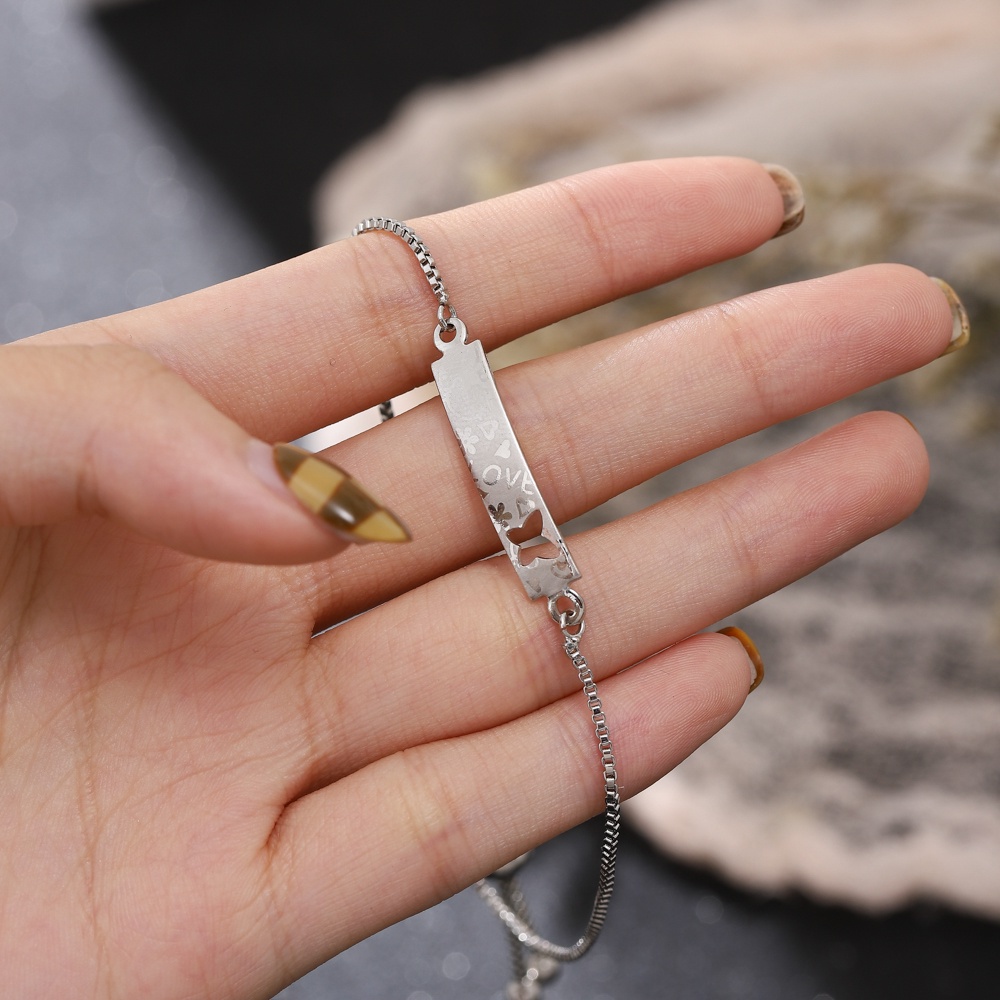 ✨COD gelang wanita korea tatinaium anti karat aksesoris fashion gelang perhiasan perak D327