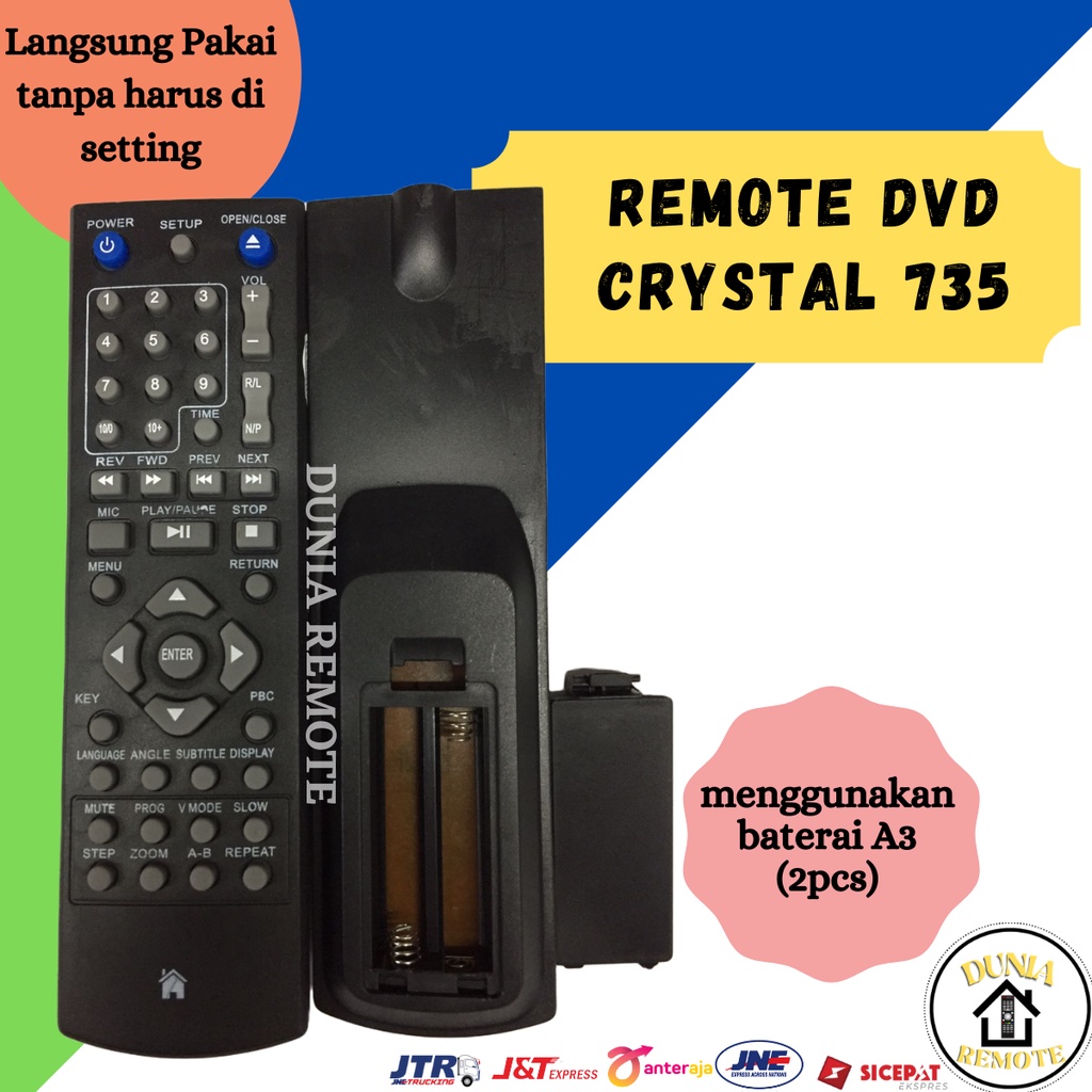 Remot Remote DVD CRYSTAL 735 Amazon Ichitec Mito tanpa setting