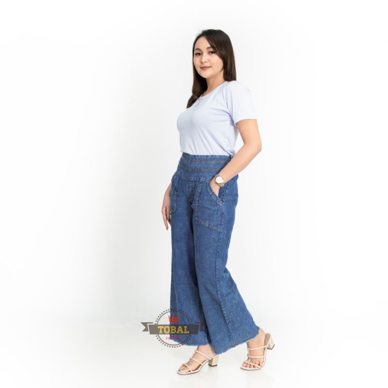 Kulot Jeans, Celana Panjang Wanita , Celana jeans Dewasa 3920