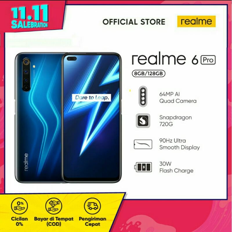 Realme 6 Pro Ram 8/128Gb Garansi Resmi 1 Tahun