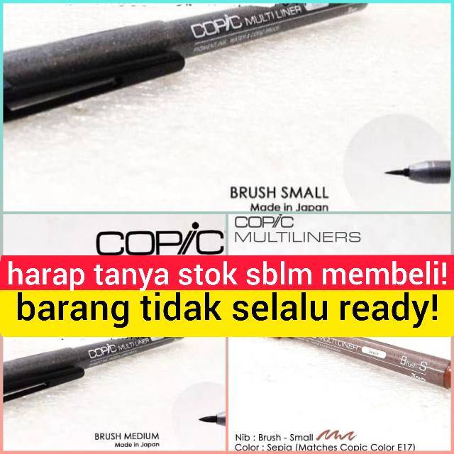 

COPIC MULTILINER SEPIA BLACK BRUSH HITAM MEDIUM SMALL SEPHIA COLOR COLOUR
