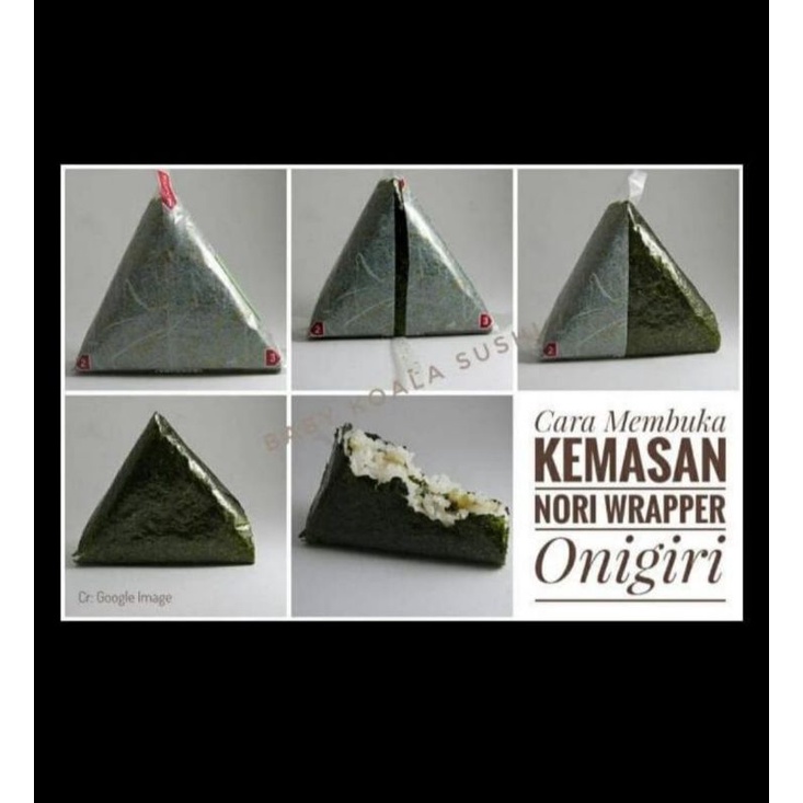 Nori Onigiri Wrapper cetakan Nori Triangle nori wrap rumput laut segitiga eceran seaweed bungkus nasi sushi kimbap