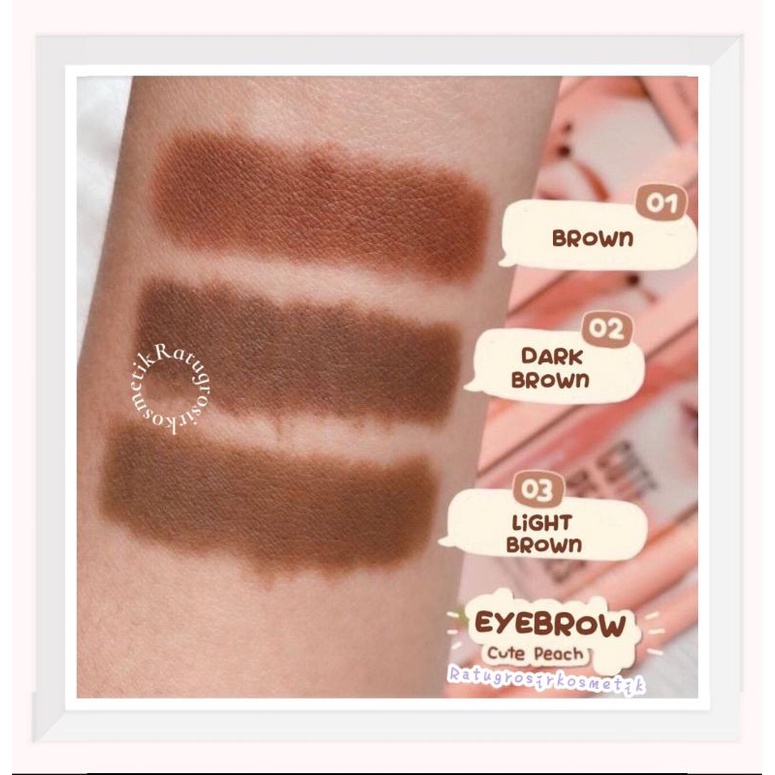 PROMO ECER!!!EYEBROW CUTE PEACH MULTI EFFECT EYEBROW PENCIL KISS BEAUTY NO.2644