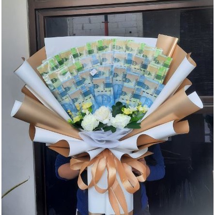 Buket uang isi 2,2jt-3,5jt PO H+1  / buket wisuda/Wedding bucket/ buket lamaran / Money cake / buket