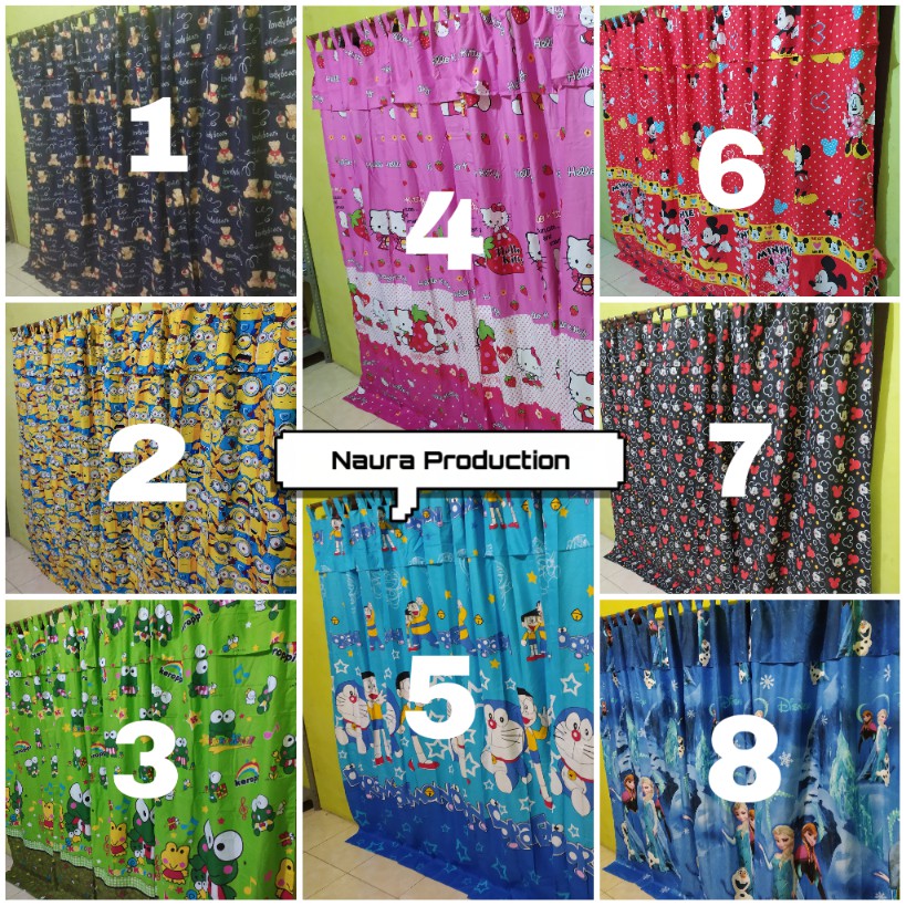 PROMO  Gorden Pintu Karakter Lucu Bisa Juga Jendela Karakter Kartun Tv 