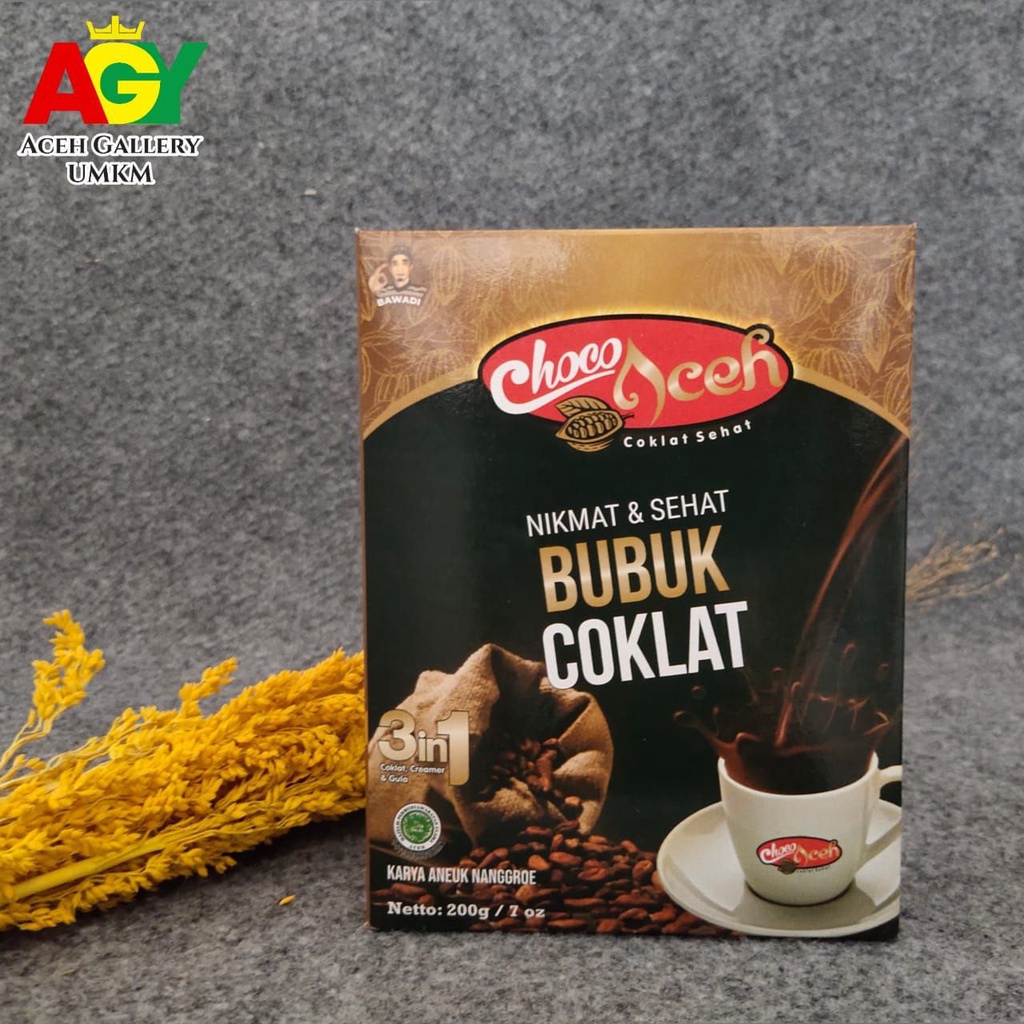 Bubuk Coklat 3in1 200gr - Bawadi Foods - Minuman Coklat Seduh - Nikmat dan Enak