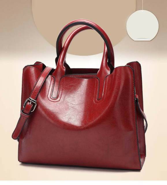 TW1802 Tas Wanita Premium Oil Wax Sling Hand Bag Elegan Murah