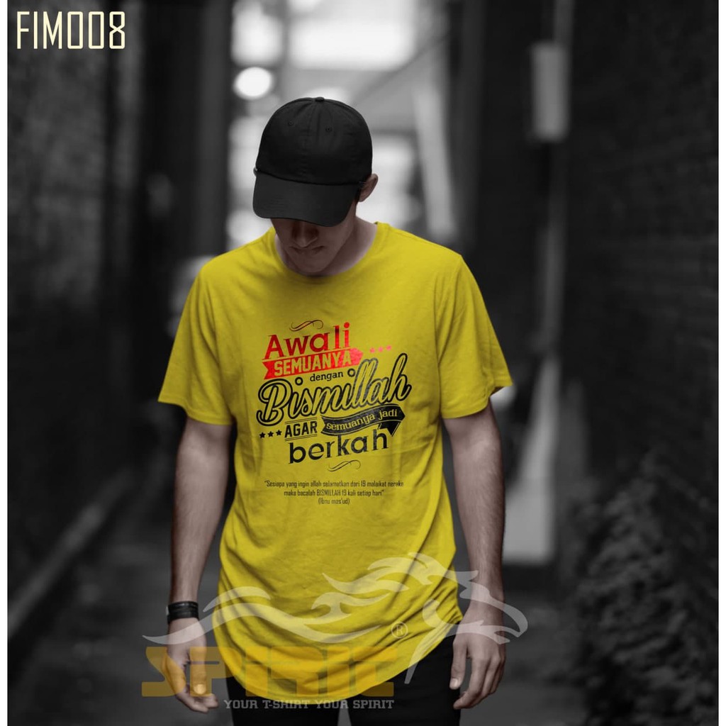 Kaos kata kata Keren Pria Dakwah Islam Islami Pakaian Pendek Murah