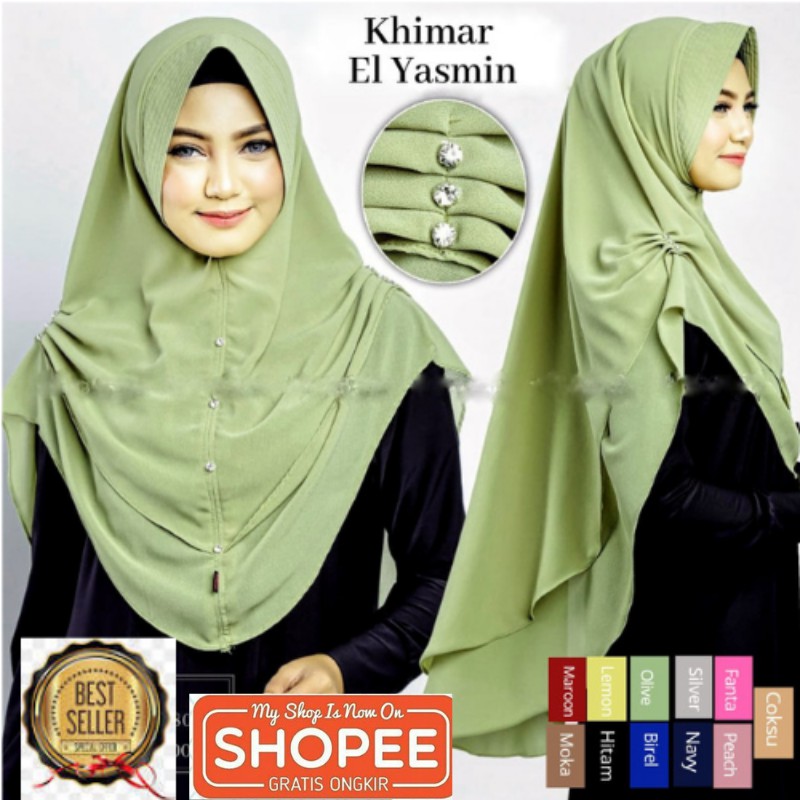 Khimar EL-YASMIN hijab jilbab instan El yasmin CERUTY BABYDOLL