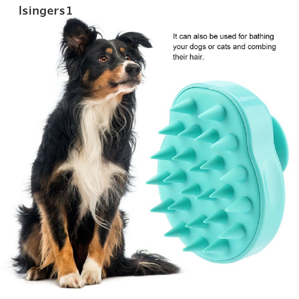 (lsingers1) 1pc Sisir Pijat Kulit Kepala Bahan Silikon Untuk Mandi