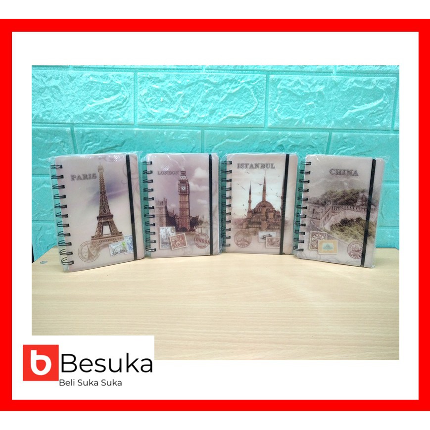 

NOTEBOOK A6 WIRE-O KIKY COVER ELASTIC CORD 80 LBR