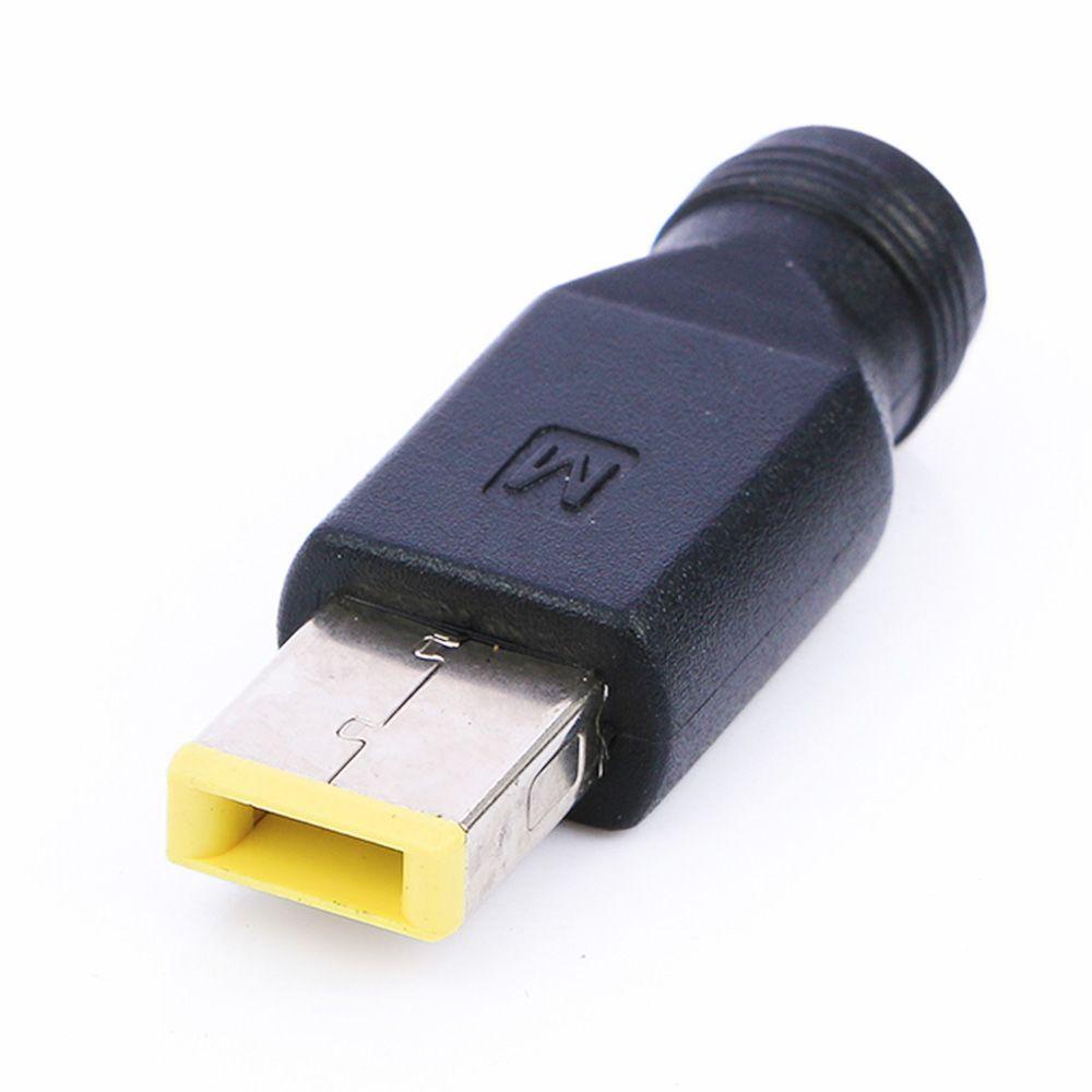 Augustina Adaptor Laptop Tips Kuning DC Untuk Lenovo ThinkPad 5.5 X 2.1/2.5mm Ke Bentuk Bulat Ke Kotak End Power Charger Plug