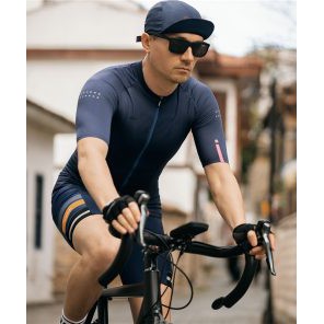 Jersey Santic Azuni Navy JR sepeda gowes monton rapha baju