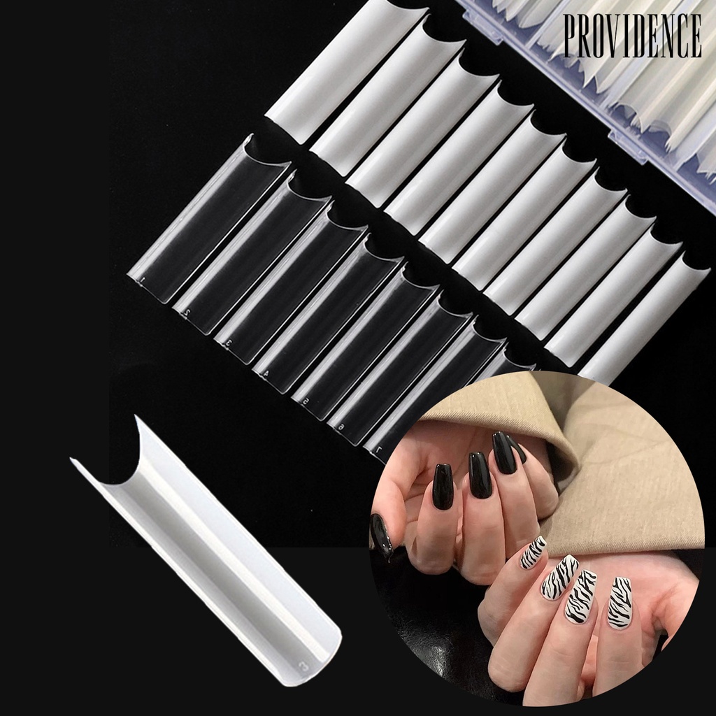 Providence 100Pcs/Box Nails Tips Professional Makeup Tools ABS Full Coverage Fake Nails Tips for Household