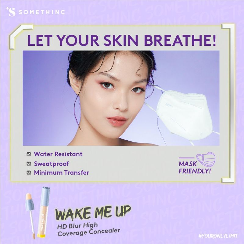 (GOSEND/COD) SOMETHINC WAKE ME UP HD BLUR FULL COVERAGE CONCEALER (TAHAN AIR TAHAN KERINGAT)