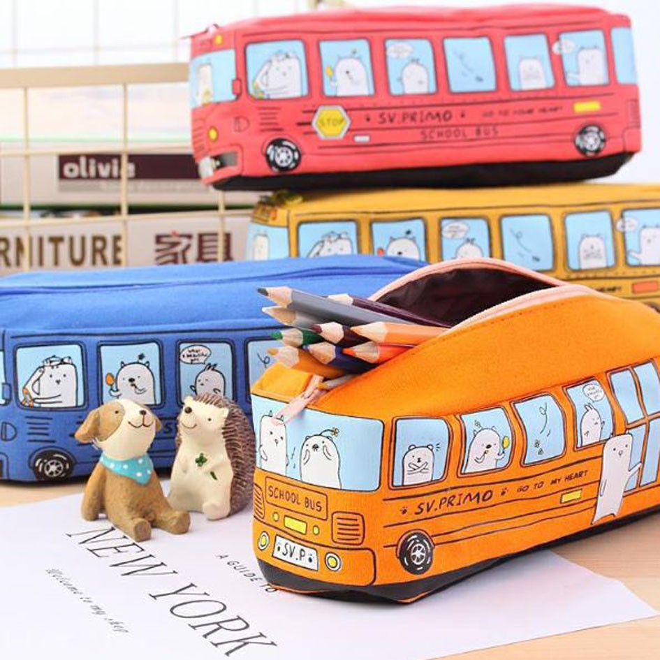 tempat pensil bus sekolah school bus pencil case (4C5) stp019