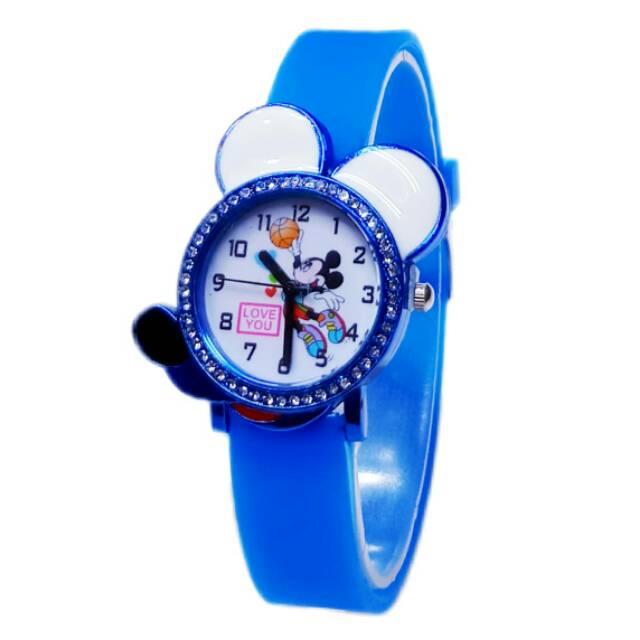 Jakarta )Jam Tangan Wanita mickyMouse Strap Rubber