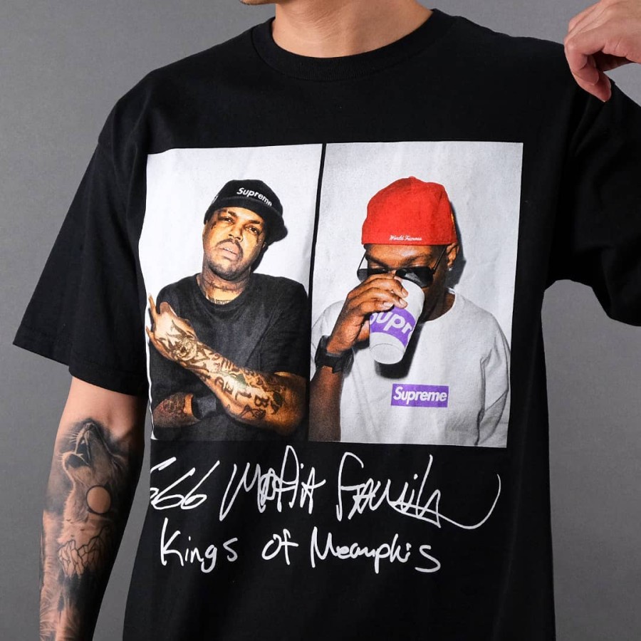 Supreme Three Six Mafia Black Tee FW12