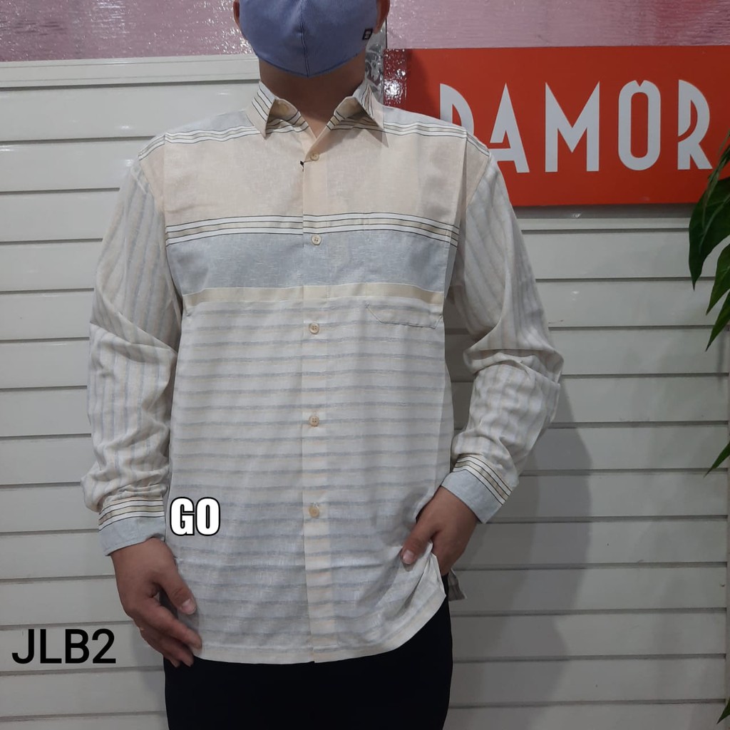 gof JLB DAMOR(CRESSIDA) KEMEJA Cowok Pakaian Pria Kemeja Slimfit Lengan Panjang