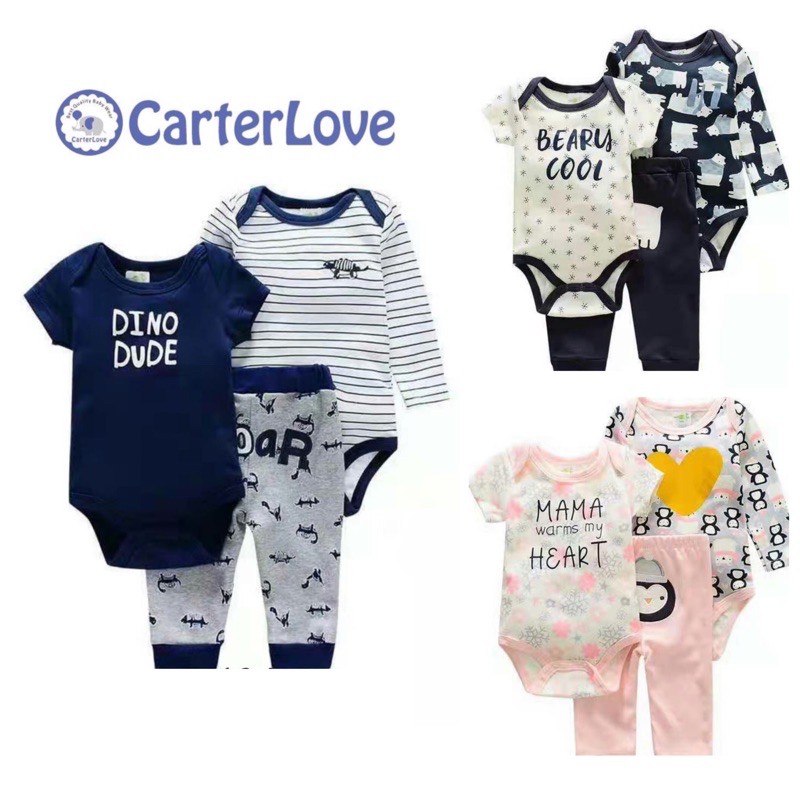 3in1 set Jumper Boy and Girl / Setelan 3 in 1 romper jumper