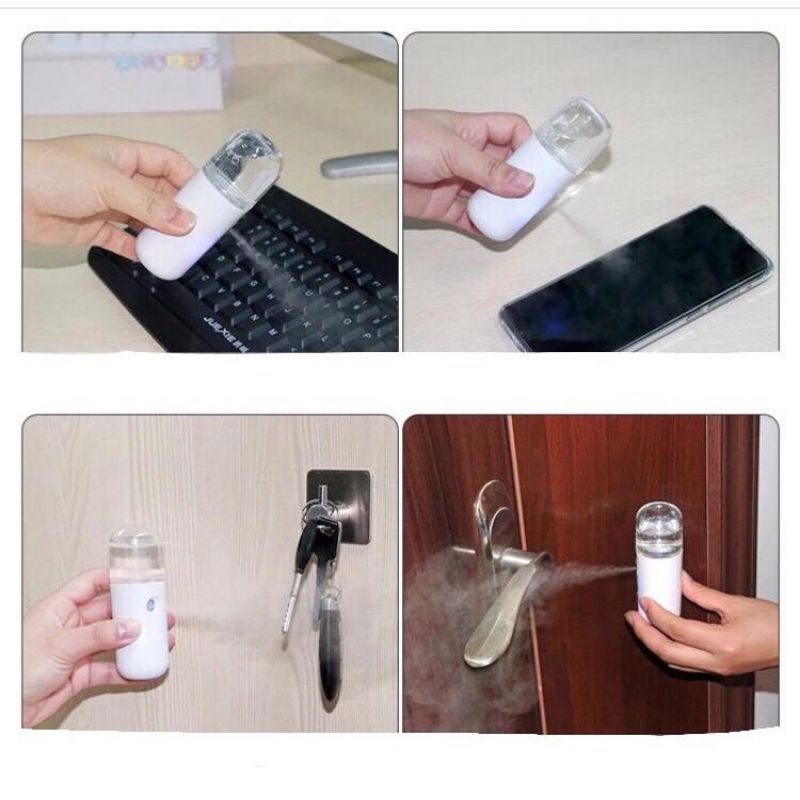 ALAT SEMPROT UAP DISINFEKTAN MINI/ BOTOL SPRAY DENGAN USB CHARGING