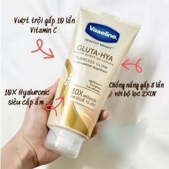 VASELINE GLUTA HYA SERUM BURST UV LOTION FLAWLESS BRIGHT DEWY RADIANCE 200ML/330 ML