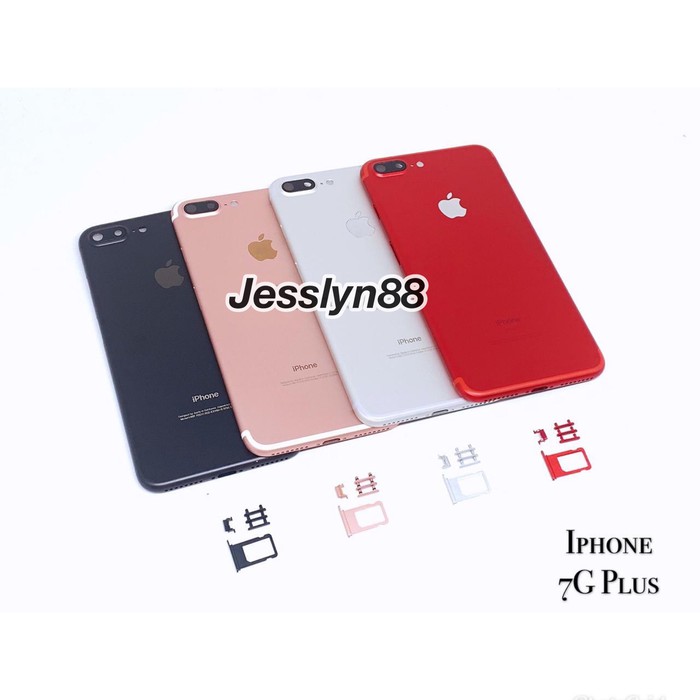 Backdoor Tutupan Baterai Casing Fullset Iphone 7G Plus / 7 Plus/7Plus - Hitam