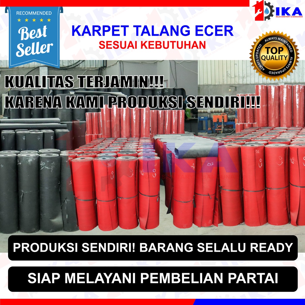 Karpet Talang Air 1 Meter 110 (106 cm) Merah Hitam Pabrikan READY!! KARPET TALANG Air Harga METERAN 110 (Actual 106cm) READY STOCK !