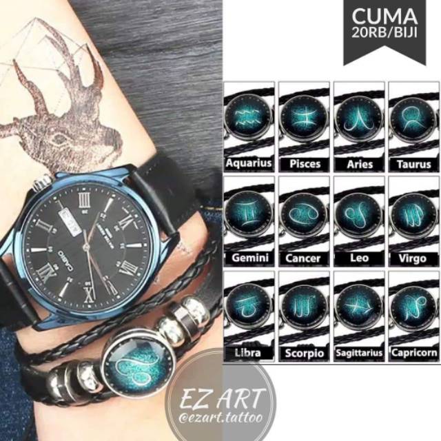 Gelang Zodiak Zodiac Keren Fashion kekinian