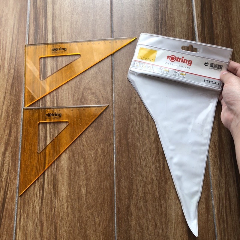 Penggaris Segitiga Set Rotring-Ziegel Germany