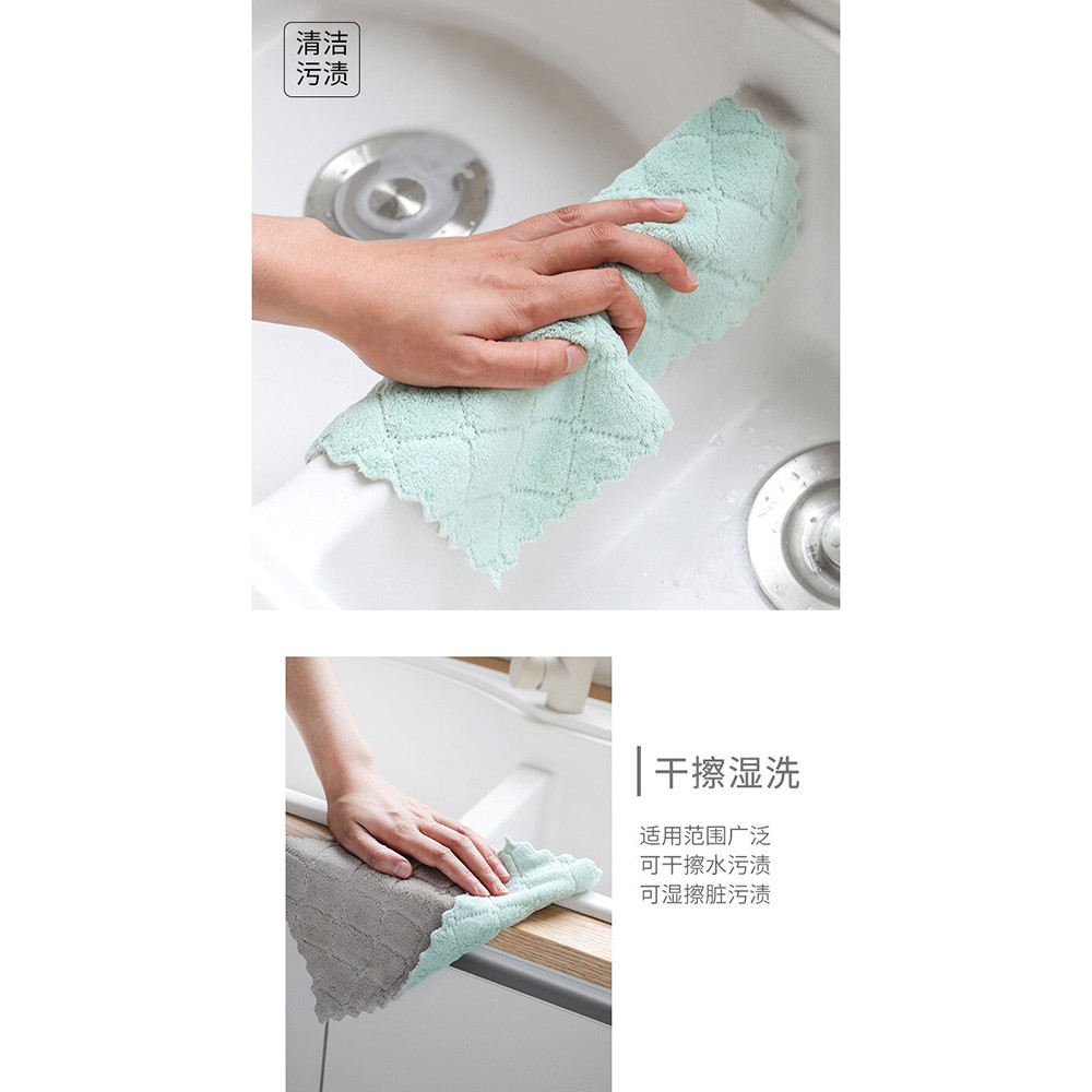 Kain Lap Dapur Multifungsi Microfiber Cleaning Cloth Dish Towel