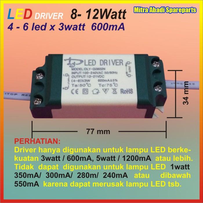 LED Driver Casing Plastik (4-6)*3W/3 Watt 600 mA DLY-G0602N