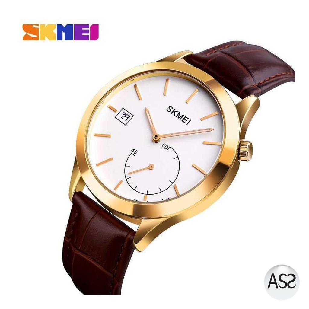 ASS Shop - SKMEI Jam Tangan Analog Pria Strap Kulit - 1581