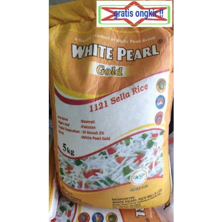 

Basmati white Pearl 5kg kemasan asli sesuai foto