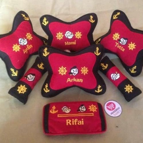 +++++] Bantal mobil Pelaut/jangkar/popeye/pelayaran/kemudi kapal