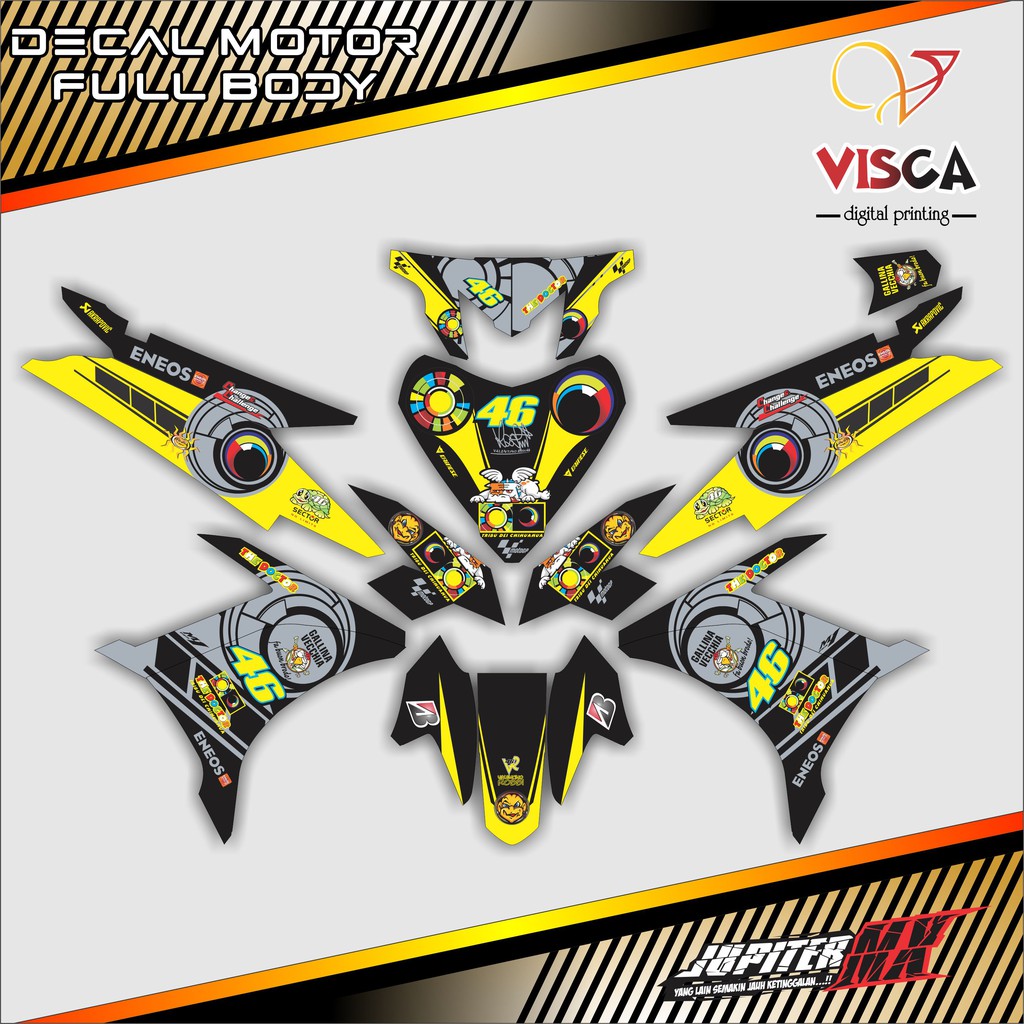 Decal Jupiter Mx 135 Full Body Stiker Jupiter Mx 135 Full Body Dekal Jupiter Mx 135 Sunmoon Rossi