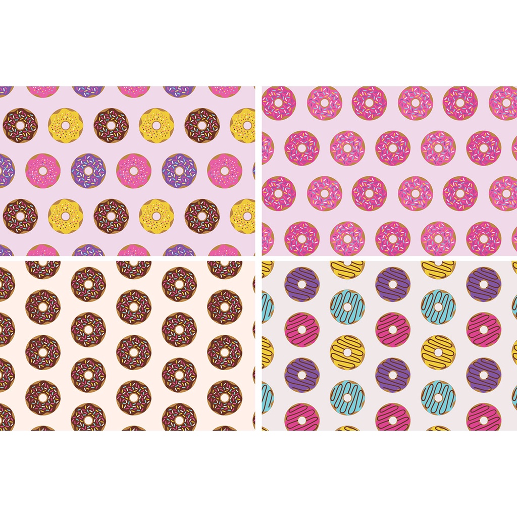 Donuts Seamless Patterns