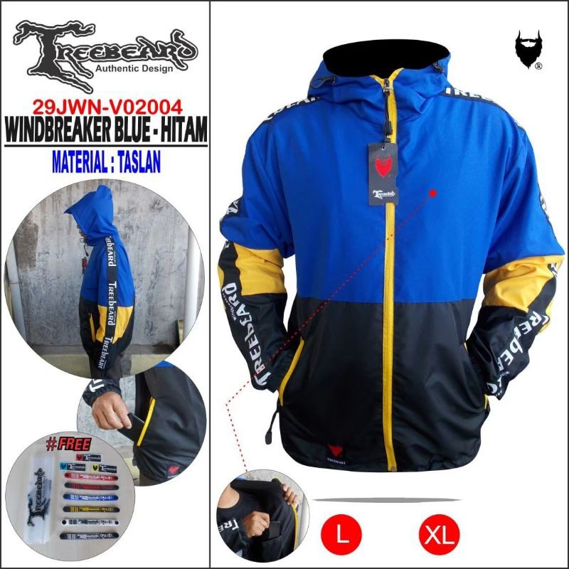 Jaket Taslan Winbreaker Pria - Jaket Taslan Waterproof - Jaket Anti Air - Jaket Pria Terbaru