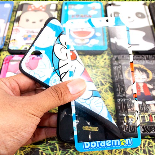 Case 360 Softcase Cartoon New + TG for Samsung/Xiaomi/Vivo/Oppo