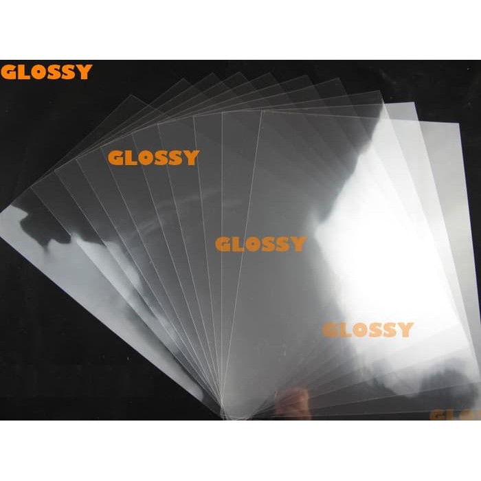 

Murah Clear PET FILM / PLASTIK TRANSPARAN / OHP FILM 110 gsm Elegan