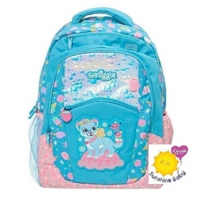 Smiggle Backpack Blue Tiger Size Besar Ori - Tas Ransel Anak