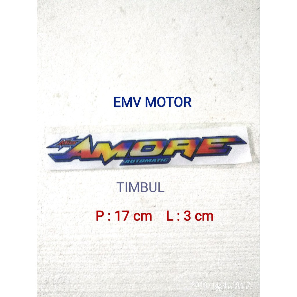 Am- Sticker timbul-emblem MIO AMORE rainbow
