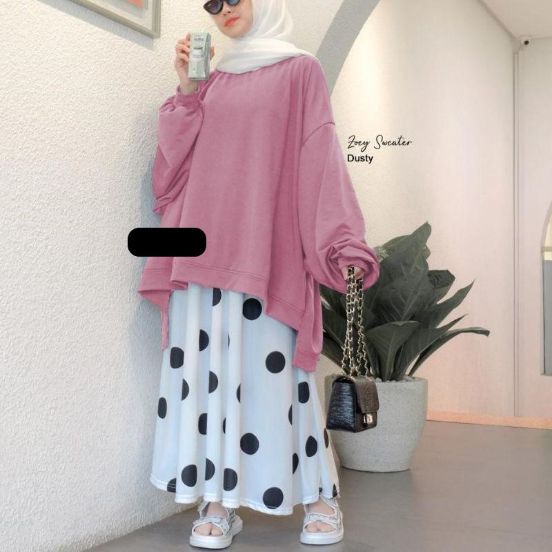 Sweater Oversize Wanita Joey Sweater Extra Oversize XXXXL LD 180 PJ 75