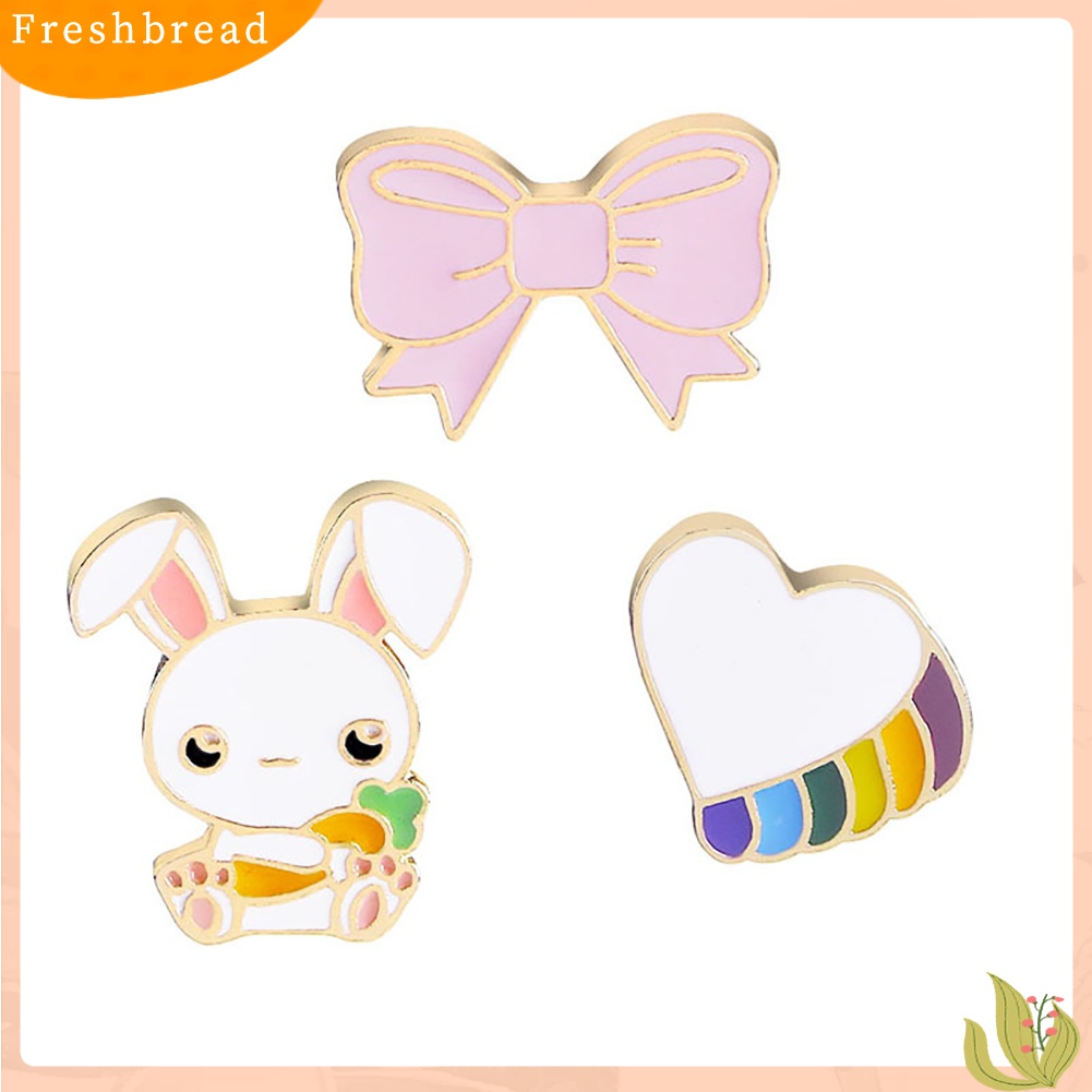 ? Fresh ? Bros Pin Enamel Motif Kartun Hewan Kelinci Lucu untuk Dekorasi Perhiasan